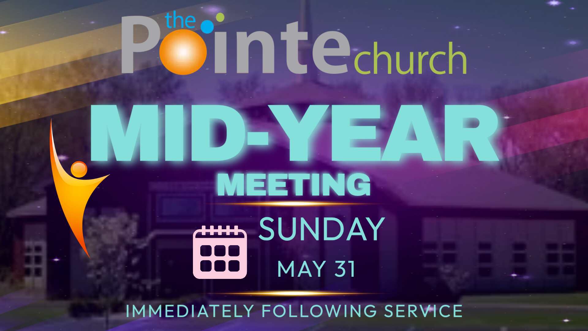 Prayer request graphic for The Pointe Church featuring clasped hands in prayer, a glowing cross, and the prayer ministry email address.